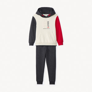 Ensemble sweat + jogging fantaisie colorblock garçon 