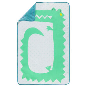 Edredon en popeline motif crocodile 80 x 125 cm 