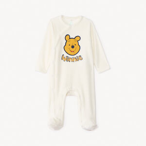 Dors-bien en velours uni Winnie l'Ourson Disney pour bébé garçon avec ouvertures différentes selon l'âge 