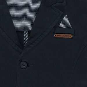 Blazer en jersey avec poche passepoilée fantaisie 