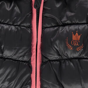 Doudoune matelassée ouatinée à capuche doublée micropolaire 