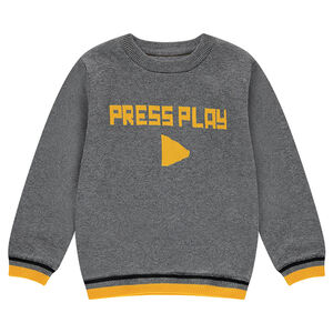 Pull en tricot fin avec motif jacquard 