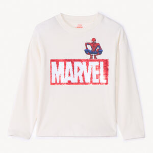 T-shirt manches longues Spider-Man Marvel à sequins magiques garçon 