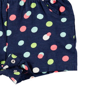 Combishort en coton à pois multicolores 