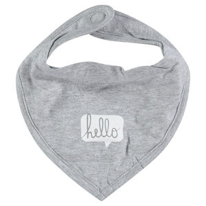 Bavoir forme bandana en jersey avec motif fantaisie 