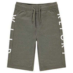 Junior - Bermuda en molleton avec inscriptions sur les côtés 