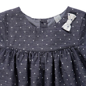 Tunique à pois all-over et manches volantées 