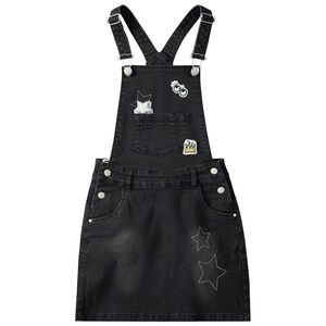 Junior - Robe salopette avec badges et étoiles printées 