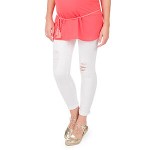 Jeans de grossesse 7/8 ème slim effet used 