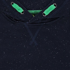 Sweat à capuche en molleton effet neps 