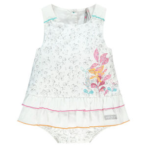 Combinaison courte sans manches imprimée fantaisie à volants 