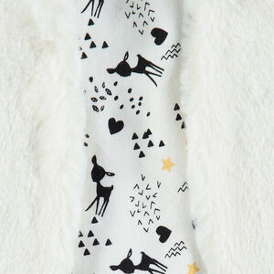 Gilet sans manches en sherpa avec doublure jersey imprimée all-over 