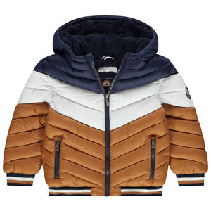 Doudoune à capuche doublée sherpa 