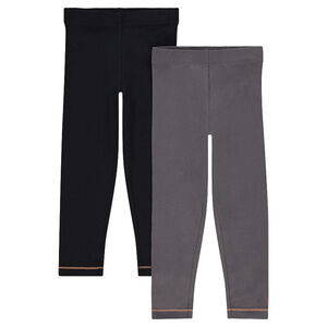 Lot de 2 leggings en jersey avec print fantaisie 