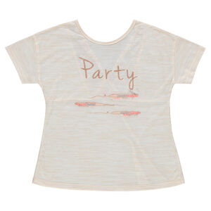 Junior - Tee-shirt manches courtes brodé avec dos en dentelle 