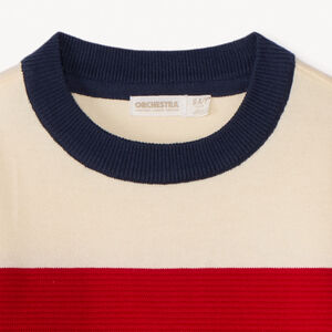 Pull rayé en tricot fantaisie garçon 