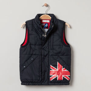 Doudoune sans manches doublée polaire print drapeau 