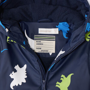 Parka gomme à couleur changeante imprimé dinos pour bébé garçon 