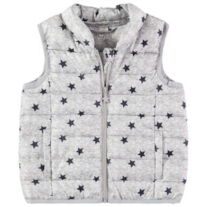 Doudoune sans manches légère avec doublure imprimée étoiles 
