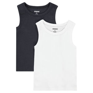 Lot de 2 débardeurs en jersey unis 
