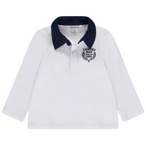 Polo manches longues à blason brodé pour bébé garçon 