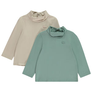 Lot de 2 sous-pulls uni à col roulé pour bébé garçon 