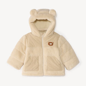 Doudoune bébé garçon bi matière sherpa 