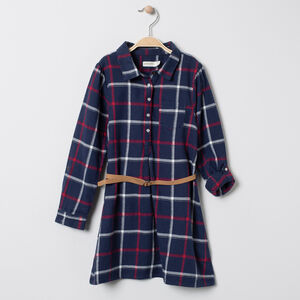 Robe manches longues à carreaux 