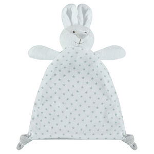 Doudou lapin en sherpa motif étoiles 