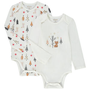 Lot de 2 bodies manches longues imprimé fantaisie pour bébé garçon 