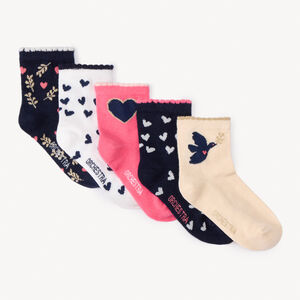 Lot de 5 paires de chaussettes festonnées fille 