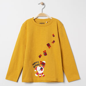 T-shirt manches longues print monstre père Noël 