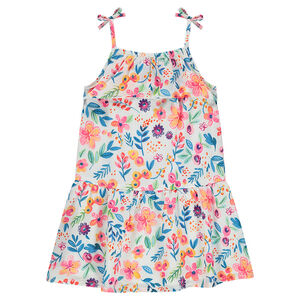 Robe volantée avec imprimé fleuri 