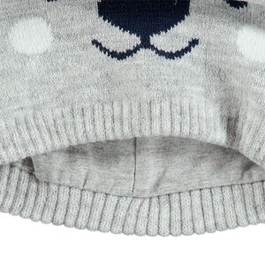 Bonnet en tricot tigre avec oreilles en relief 