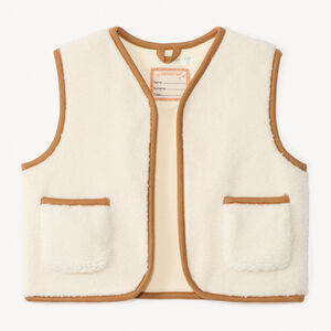 Gilet sans manches en sherpa moutonné fille 