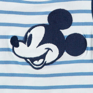 Body manches courtes rayé effet 2 en 1 broderie Mickey Disney 
