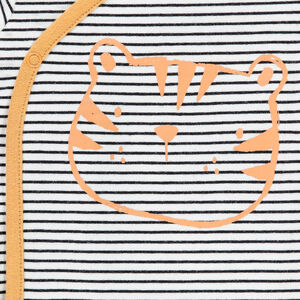 Body manches longues à rayures et tête de tigre pour bébé garçon 