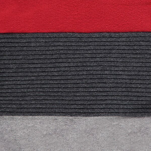 Junior - Pull en tricot fantaisie à capuche avec bandes contrastées 