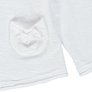 Gilet uni en slub avec poches à noeuds 