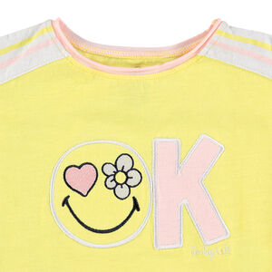 Ensemble avec tee-shirt forme boîte et jupe-short Smiley 
