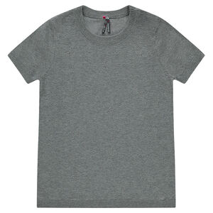 Junior - Pull en tricot fin manches courtes avec papillons all-over 