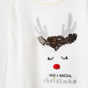 T-shirt chaud manches longues à motif esprit Noël 