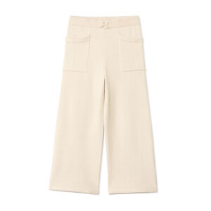 Pantalon de jogging tricot uni avec finition sans couture fille 