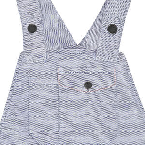 Salopette short en coton fantaisie avec poches  