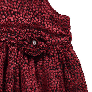 Robe sans manches avec pois en velours 