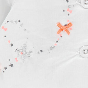 Veste blanche de cérémonie en voile de coton  