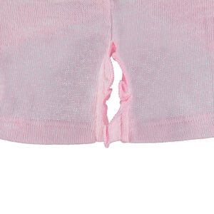 Tee-shirt manches longues en tricot fin slub avec motif fantaisie 