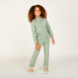 Combinaison longue en jean uni fille 