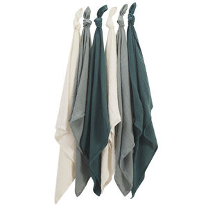 Lot de 6 langes en coton 70 x 70 cm 