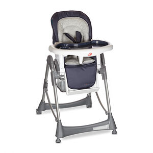 Chaise haute Luxe Métal - Bleu-gris 